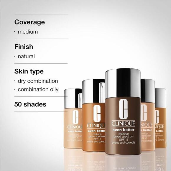 Clinique Even Better Makeup Cream Caramel Evens Skin Tone Foundation 1oz - Picture 5 of 13